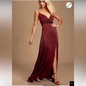 Lulu's Burgundy Maxi Dress